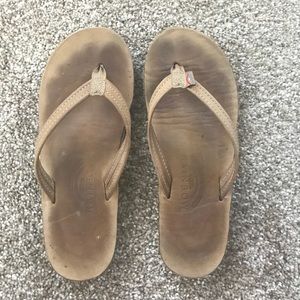 Womens Rainbow Flip Flops